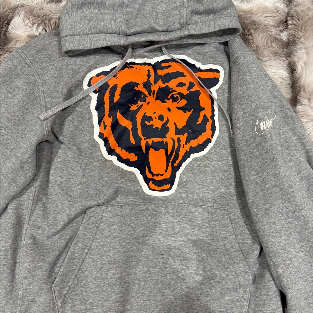 gray nike chicago bears hoodie